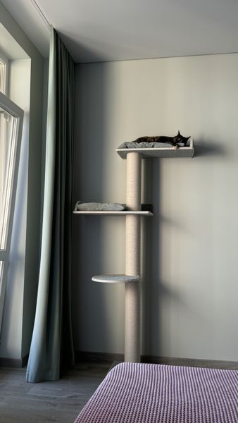 Котодерево кріплення до стіни, 180 см, джут, відтінок тканини №28 725 фото